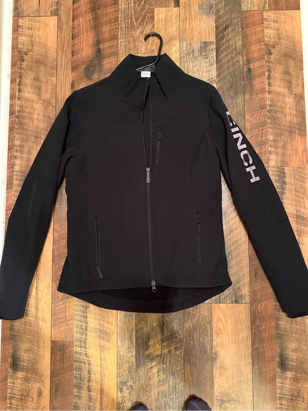 Cinch Black Women's Utility Softshell Jacket with Sleeve Logo
